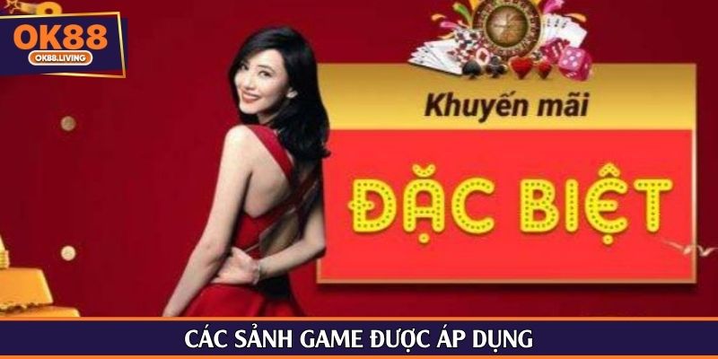 Các sảnh game được áp dụng