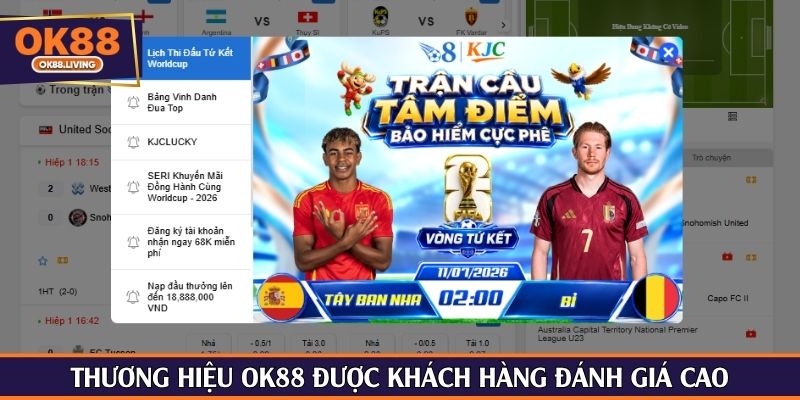 Thương hiệu OK88 được khách hàng đánh giá cao